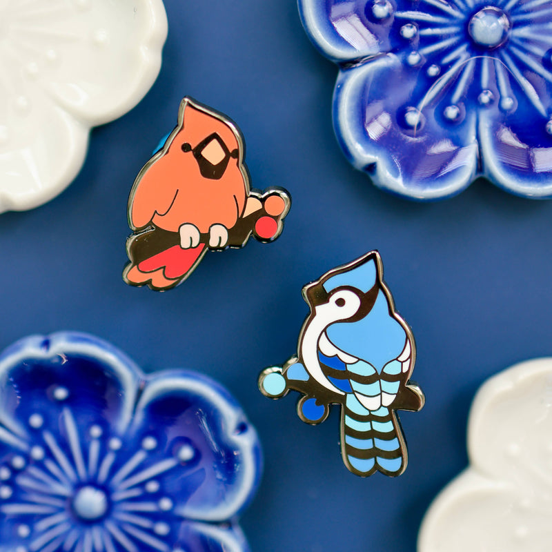 Thousand Skies - Enamel Pin - Snowy Birds Pin Set