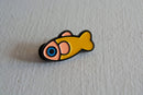 Curlworks - Fish Pin - Yellow / Coral