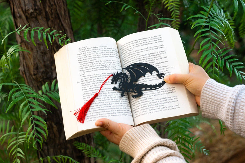 The Bookish Atelier - The Obsidian Dragon Metal Bookmark