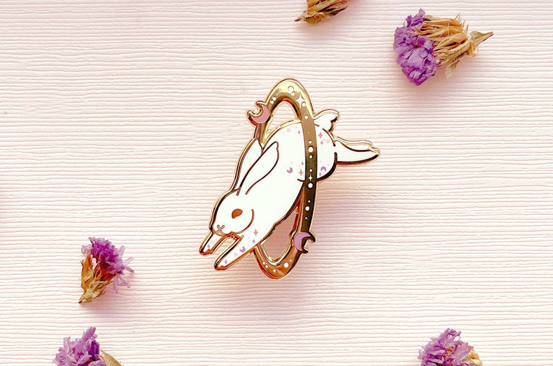 Alum and Ink - Cosmic Rabbit Enamel Pin