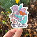 Microbiome Arts - Protect Local Pollinators 3” Sticker 
