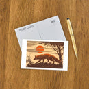 Found Image Press - Postcard WD-15 Woodcut of Fox
