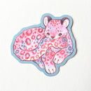 Rowan Kingsbury - Cuddly Snow Leopard Vinyl 3" Sticker