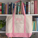Bona Fide Bookworm - This is My Book Bag Embroidered Tote Bag