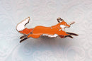 Alum and Ink - Red Fox Thief Enamel Pin: Rubber Pin Back