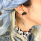 Vinca - Baby Rain Cloud Earrings - matte black