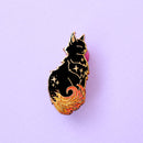 Glitter Punk - Fire Cat Enamel Pin