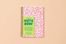 And Here We Are - Letterpress A5 Spiral Notebook—Worms (Bugs, Nature, Kids)