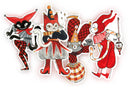 Shelley Couvillion - Jester Cat B Sticker Medieval Animal 