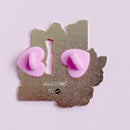 Glitter Punk - Here for the Romance Cats Enamel Pin