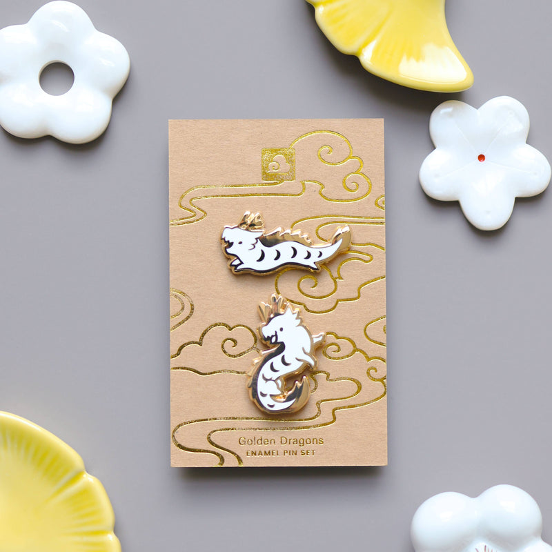 Thousand Skies - Enamel Pin - Happy Dragons Pin Set
