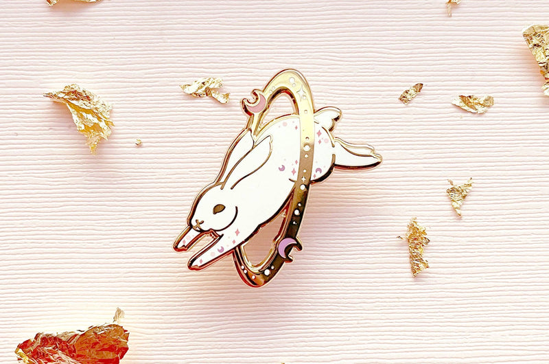 Alum and Ink - Cosmic Rabbit Enamel Pin