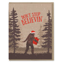 Modern Printed Matter - Don't Stop Believin' Sasquatch Holiday Card