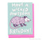 Lucky Sardine - Possum Birthday, Wicked Awesome Opossum, Funny Card
