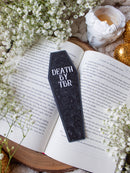Meaggie Moos - Death By TBR Halloween Coffin Die Cut Bookmark | Soft Touch
