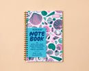 And Here We Are - Letterpress A5 Spiral Notebook—Shell Pattern (Beach, Summer)