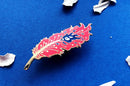 Alum and Ink - Phoenix Feather Pin: Rubber Pin Back