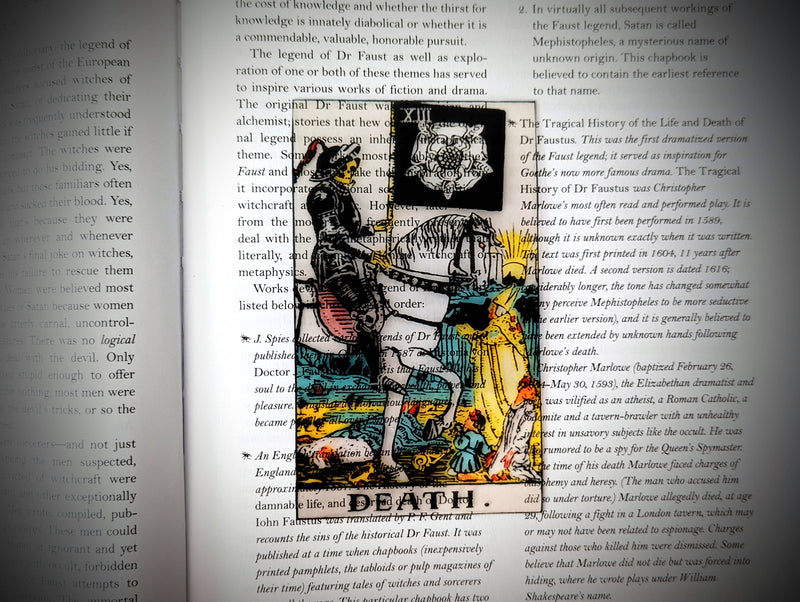 Dark Veinlet - Clear Bookmark - Death Tarot Witch Occult