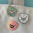 Rather Keen - The Book Was Better enamel pin - book snob cat pin