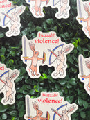 Beeftopia - Huzzah! Violence! Medieval Rabbits Vinyl Sticker