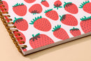 And Here We Are - Letterpress A5 Spiral Notebook—Strawberry (Colorful Berries)