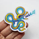 Microbiome Arts - Ribbon Eel Scream 3” Sticker