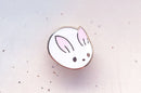 Alum and Ink - Bunny Bun Enamel Pin: Rubber Pin Back