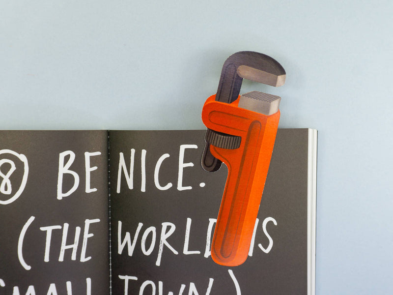 Grey Street Paper - Wrench Die-Cut Bookmark