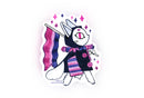 Shelley Couvillion - Bisexual Cat Sticker – Queer Cuties Medieval Pride 