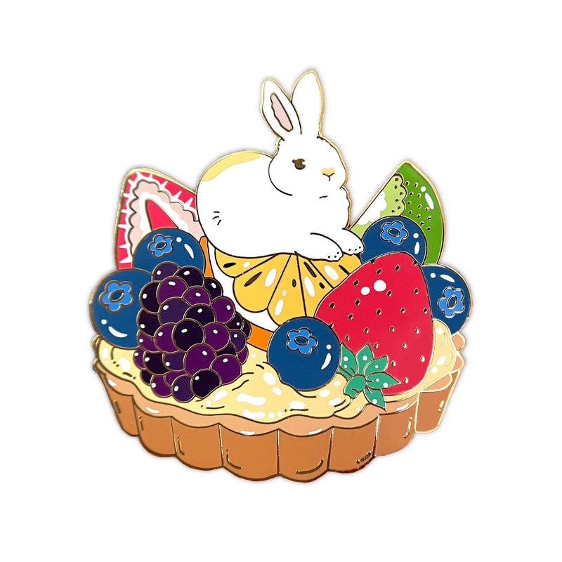 The Crowned Rabbit - Fruit Tart Rabbit Enamel Pin