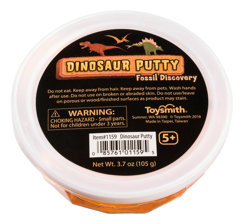 Toysmith - Dinosaur Fossil Putty, Reusable, Tactile, 3-1/2" container
