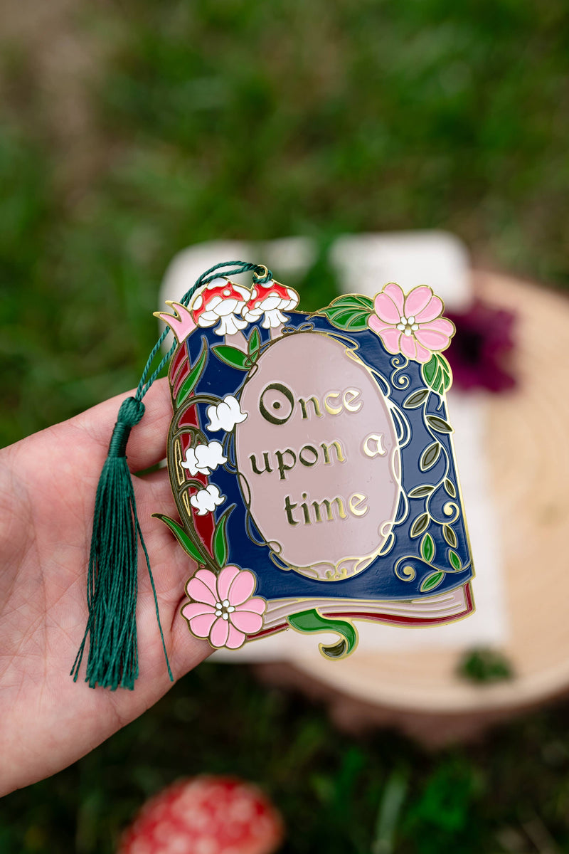 The Bookish Atelier - Once Upon a Time Book Metal Bookmark, Bookish Fantasy