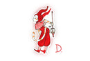 Shelley Couvillion - Jester Cat D Sticker Medieval Animal