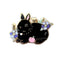 The Crowned Rabbit - Black Netherland Dwarf Rabbit Enamel Pin