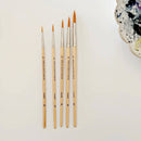 emily lex studio - Watercolor paintbrush set of five wood brushes