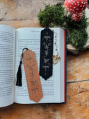 The Bookish Atelier - Faux Leather Dragon Bookmark: Black Gold Dragon