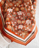Flora West Design - 100% Silk Bandana Scarf - Botanical Garden Floral Western