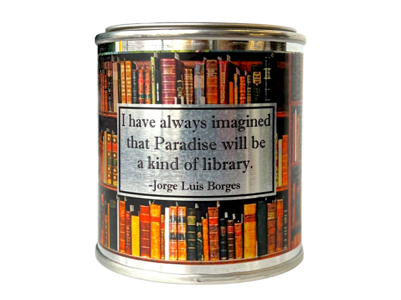 Fly Paper Products - The Lit Library Bookshelf 8oz Soy Candle w Literary Quote