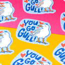 Turtle's Soup - You Go Gull Seagull Animal Pun Friendship Vinyl Sticker