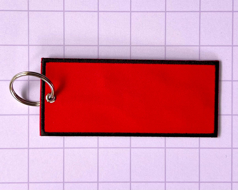 2Birds1Pencil Illustrations - Live Fast Eat Trash Embroidered Keychain