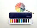 Breathe People - Watercolor Set- 12 Artist Grade Color Tin + Wood Paintbrush