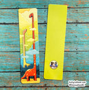 Kelly Latham Art - Dinosaur Clouds Bookmark - Cute Funny Dinos Brontosaurus