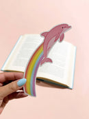 Bloomwolf Studio - Dolphin Rainbow Die Cut Bookmark