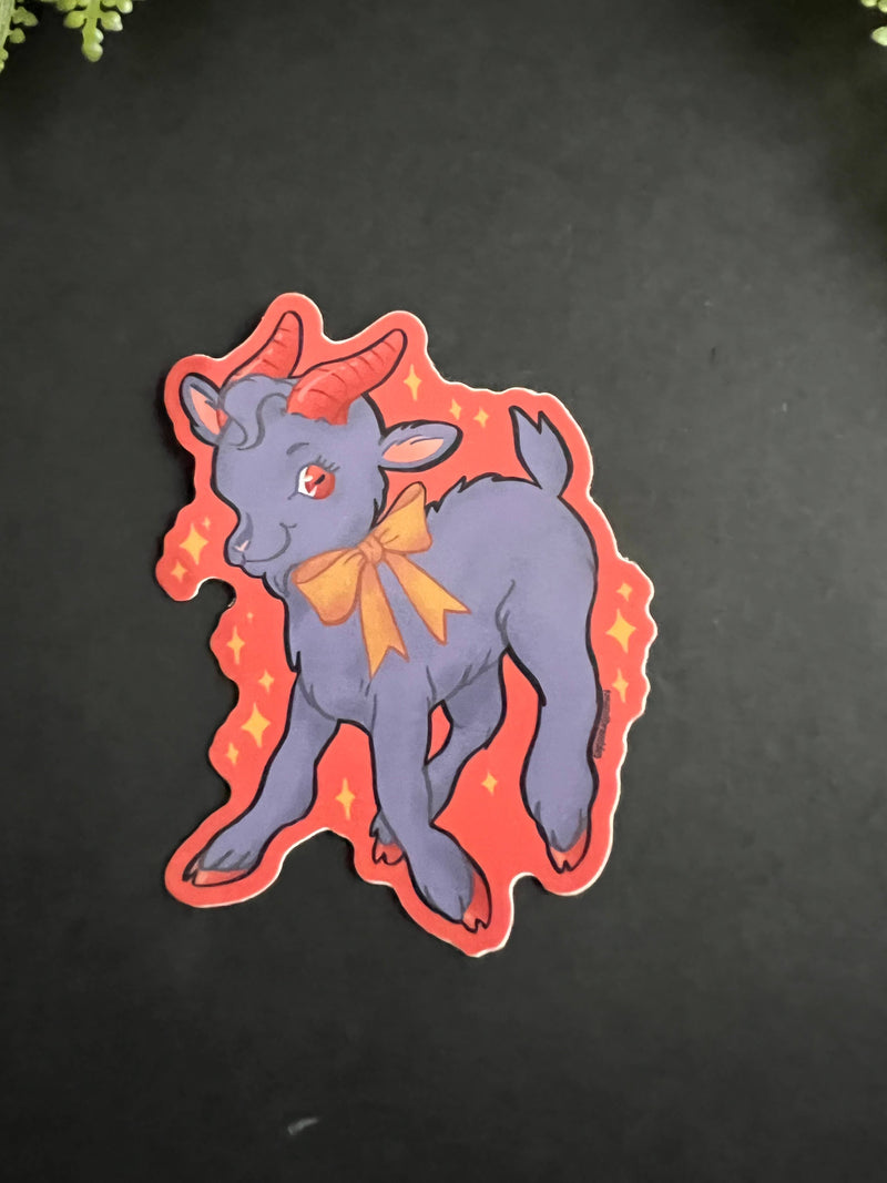 Fox and Brambles - Retro Spooky Goat Sticker