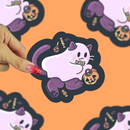 Turtle's Soup - Kitty Ghost Halloween Cute Cat Vinyl Sticker