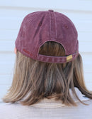 Idlewild Co. - Tinned Fish Embroidered Hat, Washed Burgundy