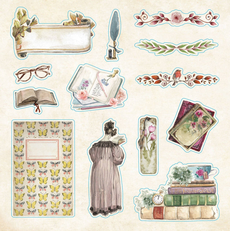 Peter Pauper Press - Bibliophilia Ephemera Sticker Book