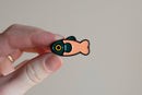 Curlworks - Fish Pin - Coral / Dark Green