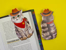 Grey Street Paper - Western Cat Die-Cut Bookmark