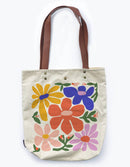 Idlewild Co. - Canvas Tote Bag with Vegan Leather Handles | Primary Blooms
